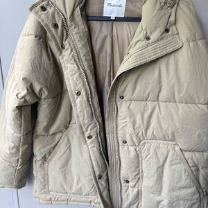Madewell Holland Quilted Beige Puffer Jacket